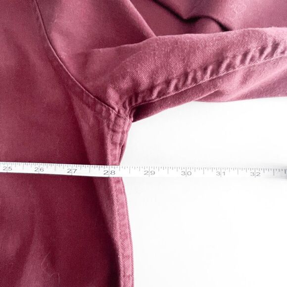 Wrangler Mens Button Down Shirt Western Cotton Long Sleeve Burgundy 3XL - Picture 6 of 7